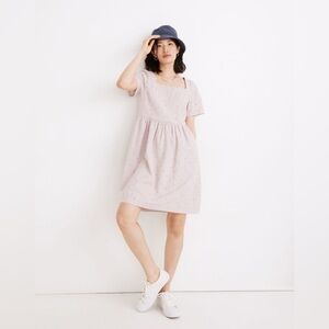 Madewell Eyelet Allie Mini Dress Pale Lilac